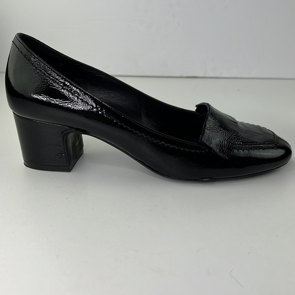 Roberto Festa for David's Black Patent Leather Heeled Loafer  Shoe - Picture 5 of 11